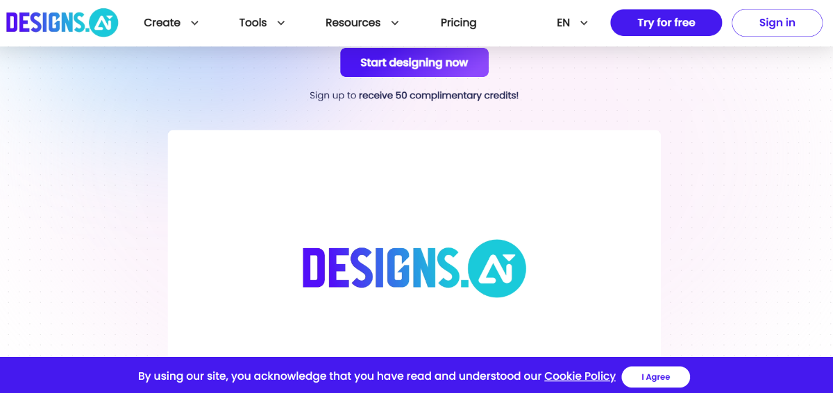Designs.ai – Create logos, videos, and banners with AI design tools