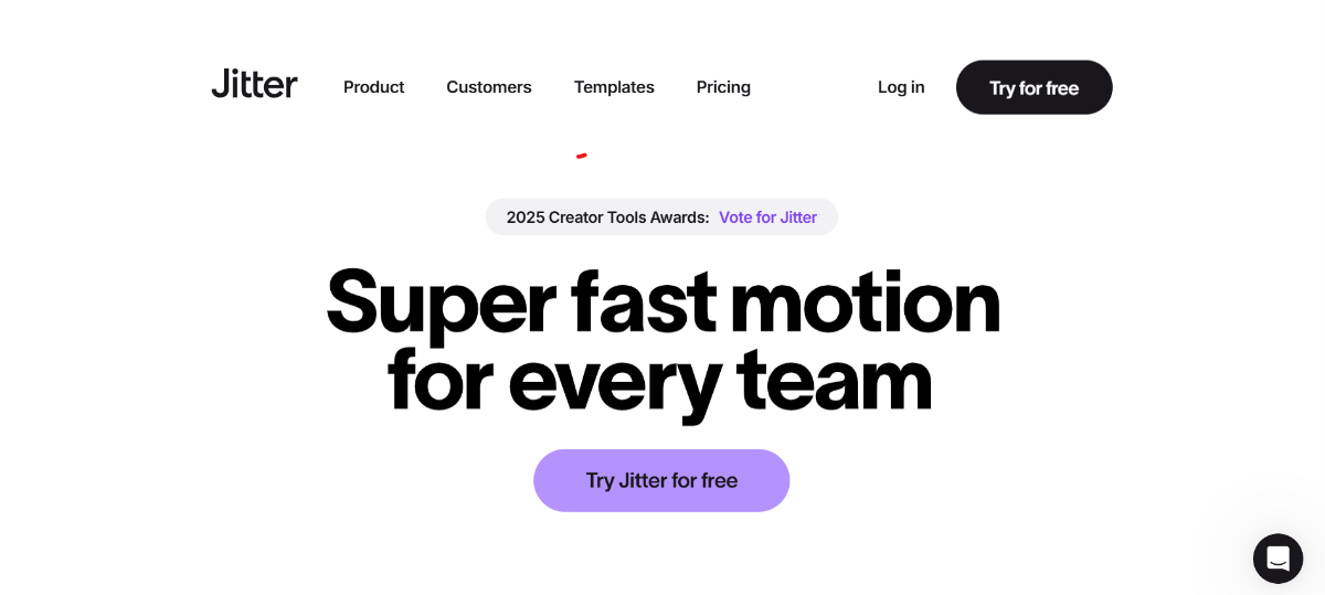 Jitter interface for motion and UI animations