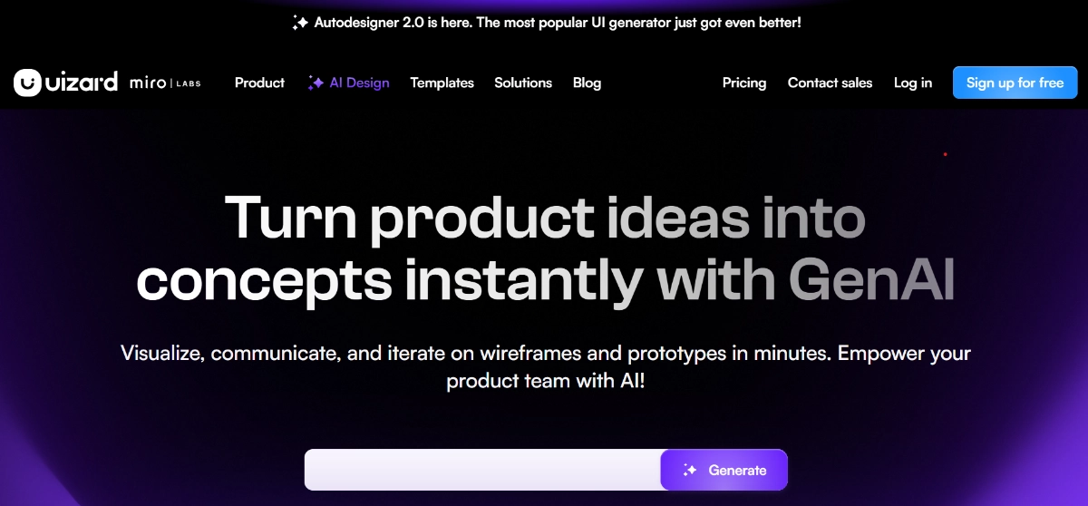 Uizard converting sketch to app UI