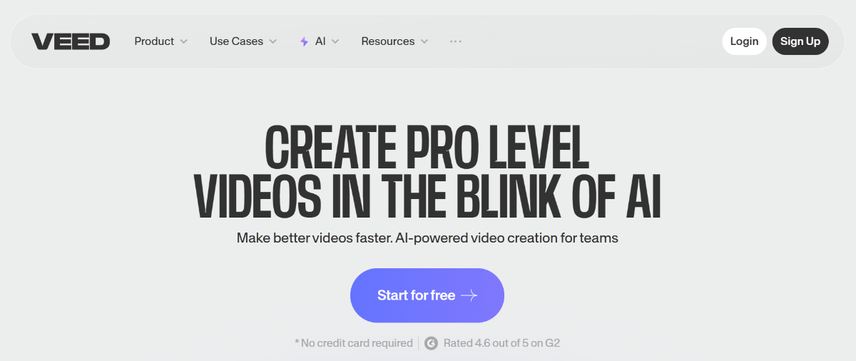 Veed.io – Online video editing with subtitles and AI tools