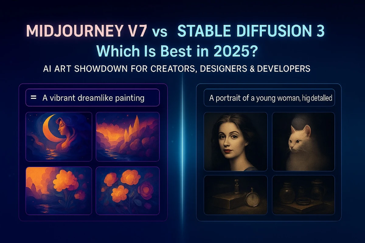 Midjourney v7 vs Stable Diffusion 3 – Which Is Best in 2025?