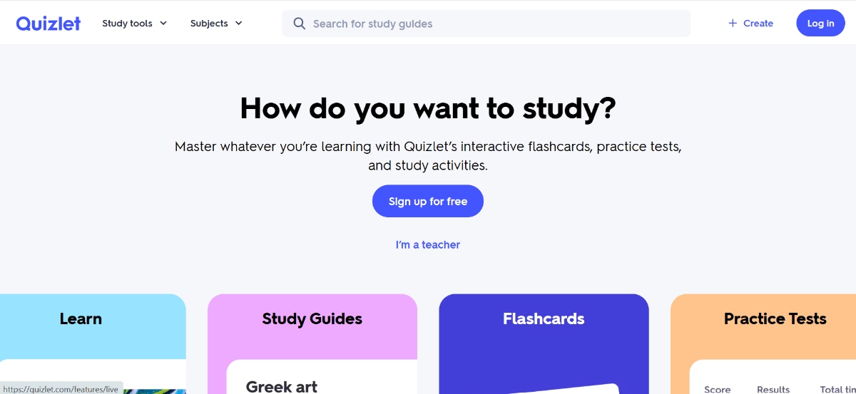 Quizlet AI study app