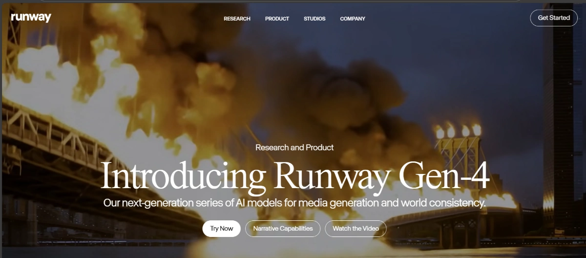 Runway Gen-4Stylized AI video editor for creators