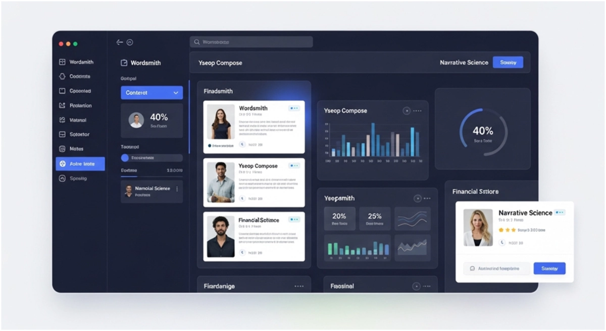 AI dashboard for personalized business news and data.