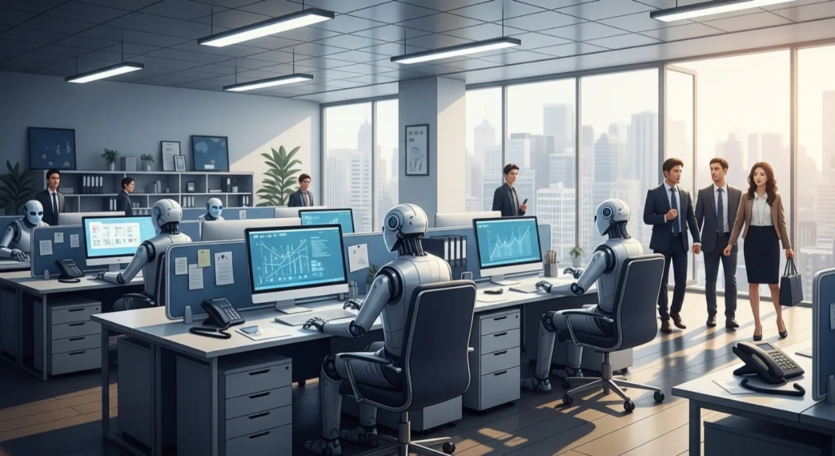 AI replacing office workers with automation in 2025 layoffs