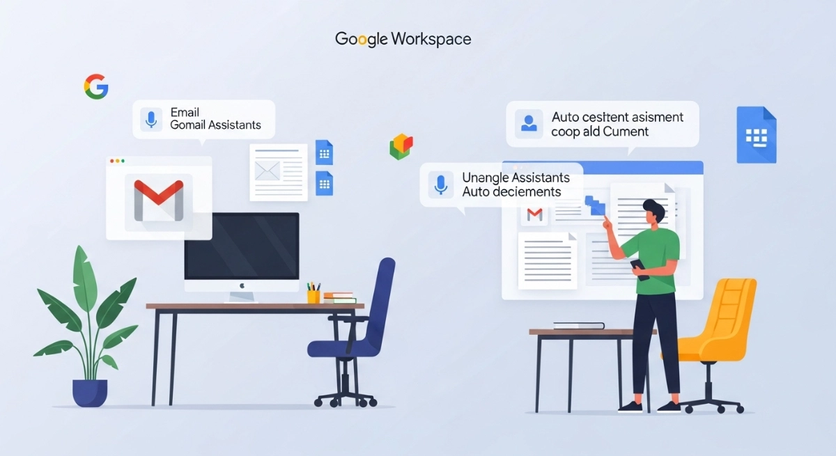 Google Gemini AI assisting in Workspace apps