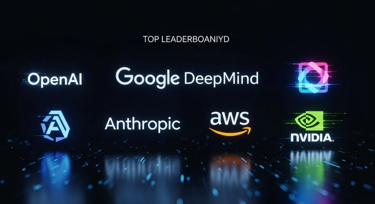 Top AI companies in 2025 including OpenAI, Anthropic, Google, and NVIDIA