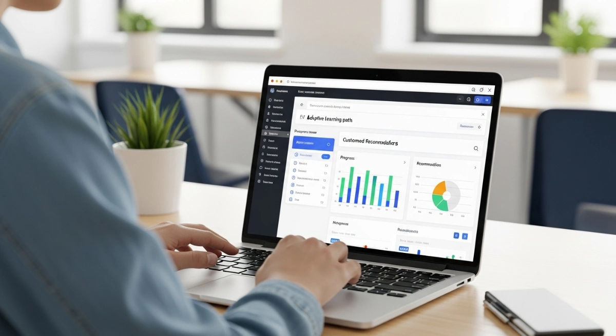 Student receiving personalised AI learning feedback.