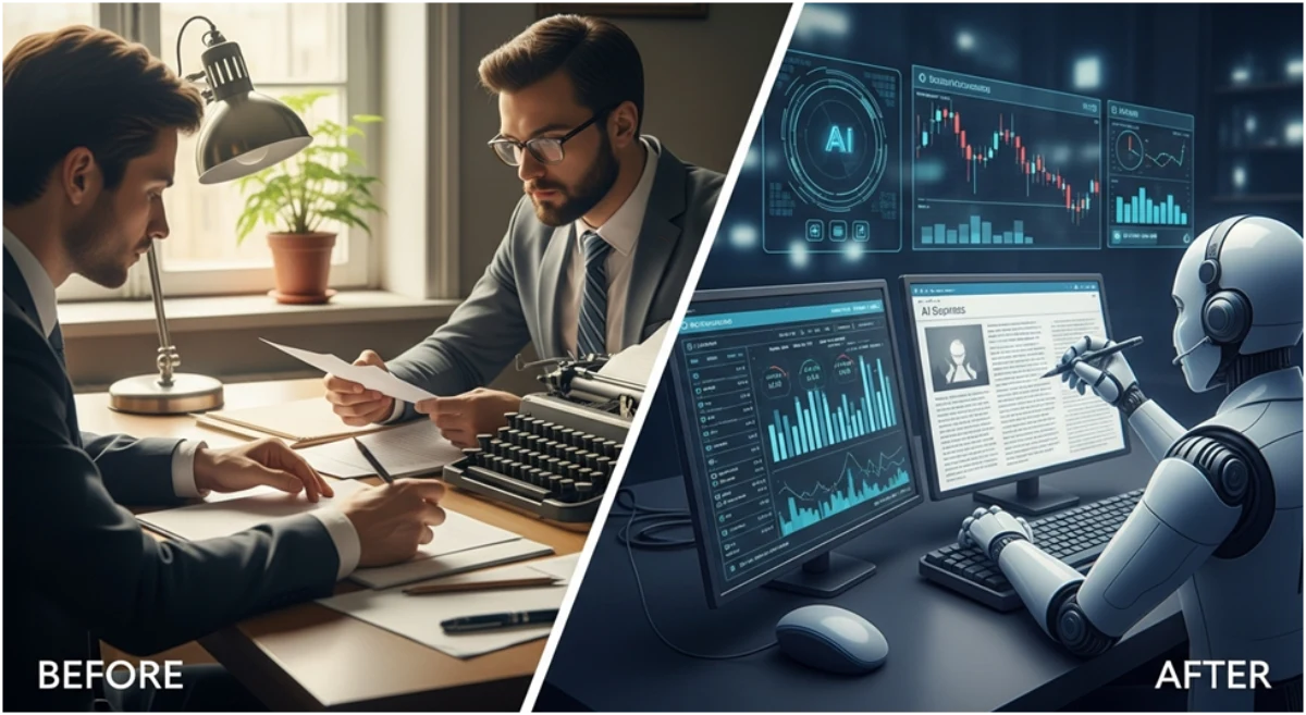 AI vs human in business news reporting